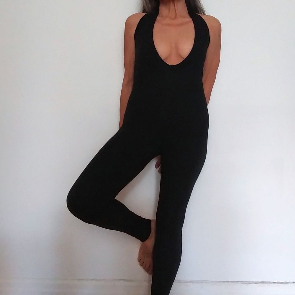 Plunging V-neck Cotton-mix bodysuit Size S/XS